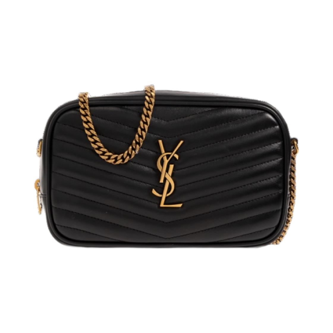 생로랑 퀼티드 레더 루 미니백 블랙 골드(Saint Laurent Lou Mini Bag in Quilted Leather Black Gold) - 1