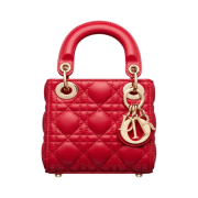 Dior Micro Lady Bag Cannage Lambskin Scarlet Red