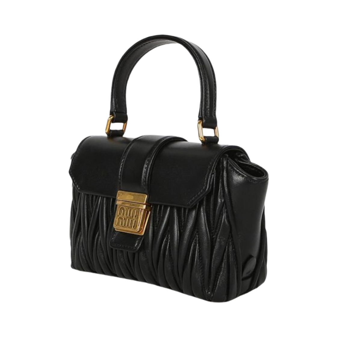 미우 미우 마틀라세 나파 레더 미니백 블랙(Miu Miu Matelasse Nappa Leather Mini Bag Black) - 2