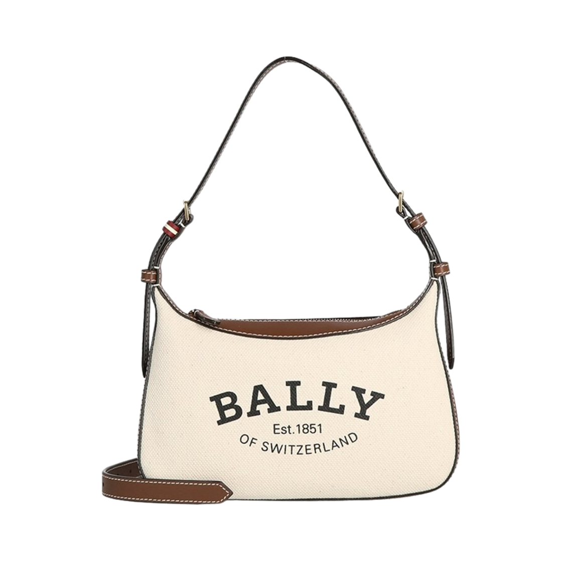 발리 코랄리에 캔버스 레더 호보백 베이지(Bally Coralye Hobo Bag in Canvas Leather Beige)