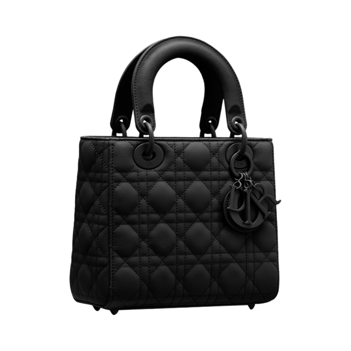 M0538SLOI-M989 Dior Small Lady Bag My ABCDior Ultramatte Cannage Calfskin Black - #2