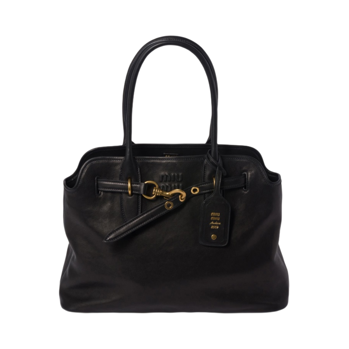 5BG291-2BBL-F0002 Miu Miu Aventure Nappa Leather Bag Black