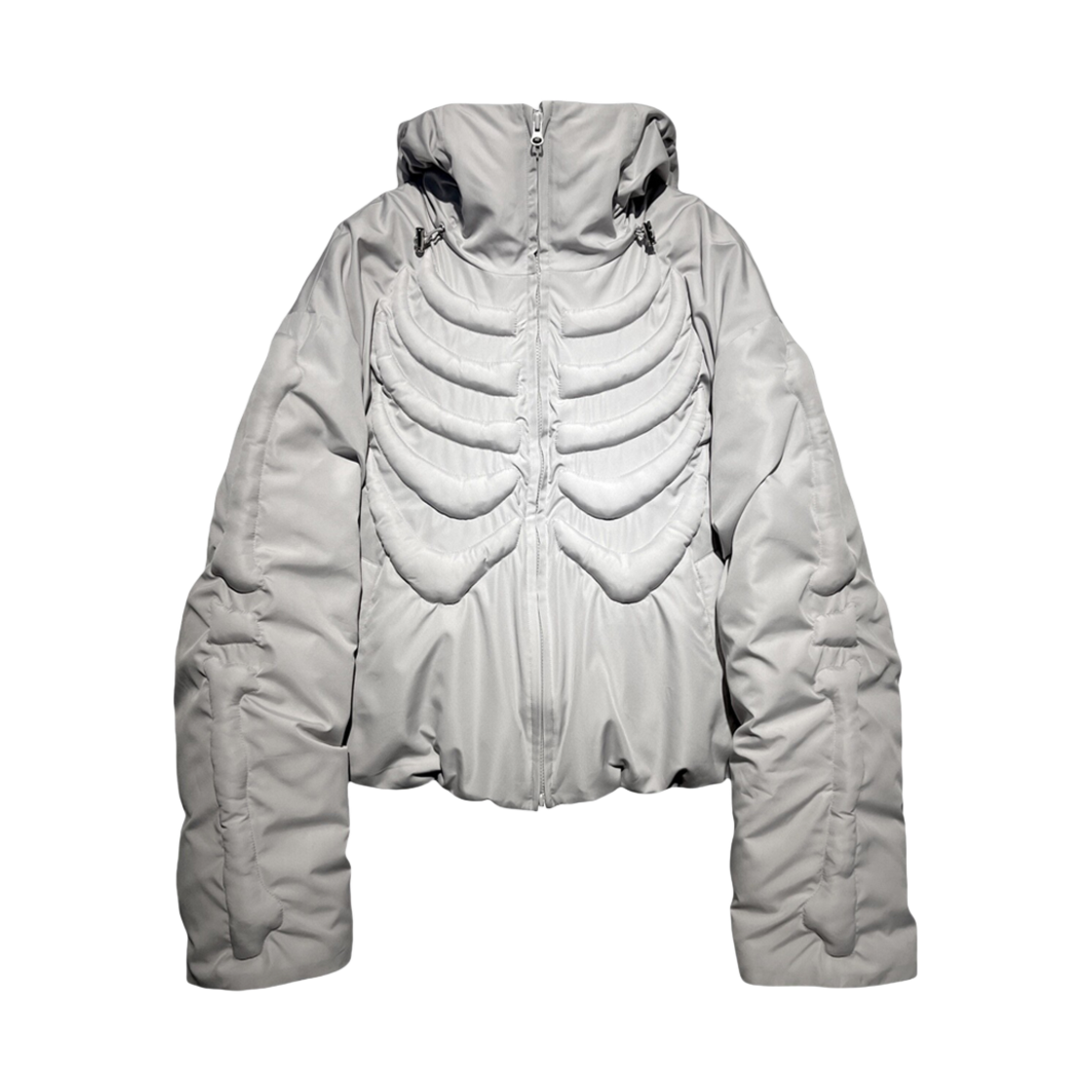 써저리 본 엠보싱 푸퍼 자켓 라이트 그레이(Surgery Bone Embossing Puffer Jacket Light Grey)