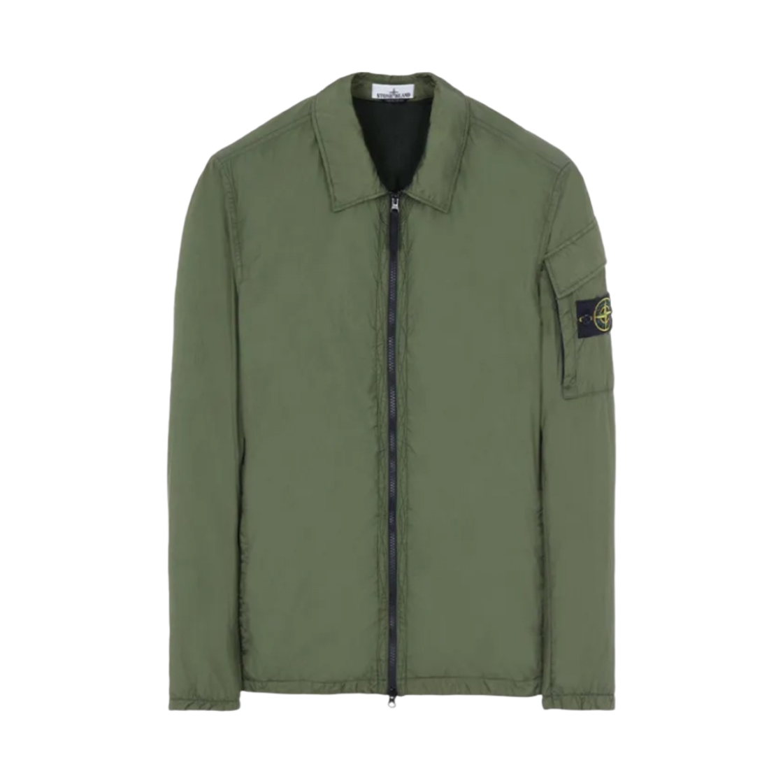 771510223-V0058 Stone Island 10223 Crinkle Reps Nylon Garment Dyed Overshirt Olive Green - 22FW