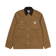 Carhartt WIP Lined Dearborn Canvas Michigan Chore Coat Hamilton Brown Tobacco Rigid - Winter