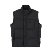 Stone Island G0223 Crinkle Reps R-NY Down Vest with Anti Drop Black - 24FW