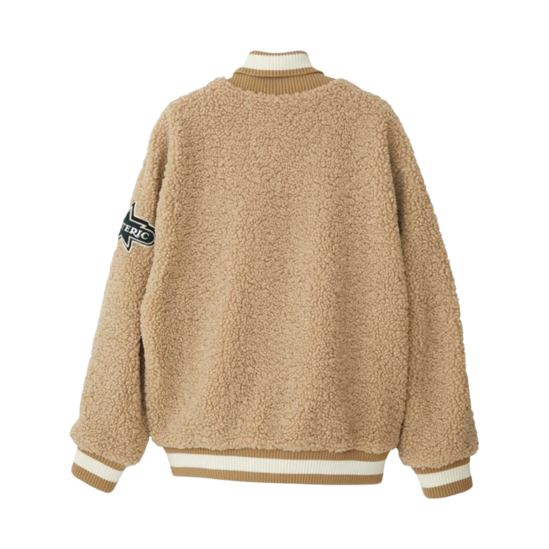 (W) 히스테릭 글래머 히스테릭 칼리지 엠블럼 스타디움 자켓 베이지((W) Hysteric Glamour Hysteric College Emblem Stadium Jacket Beige) - 2