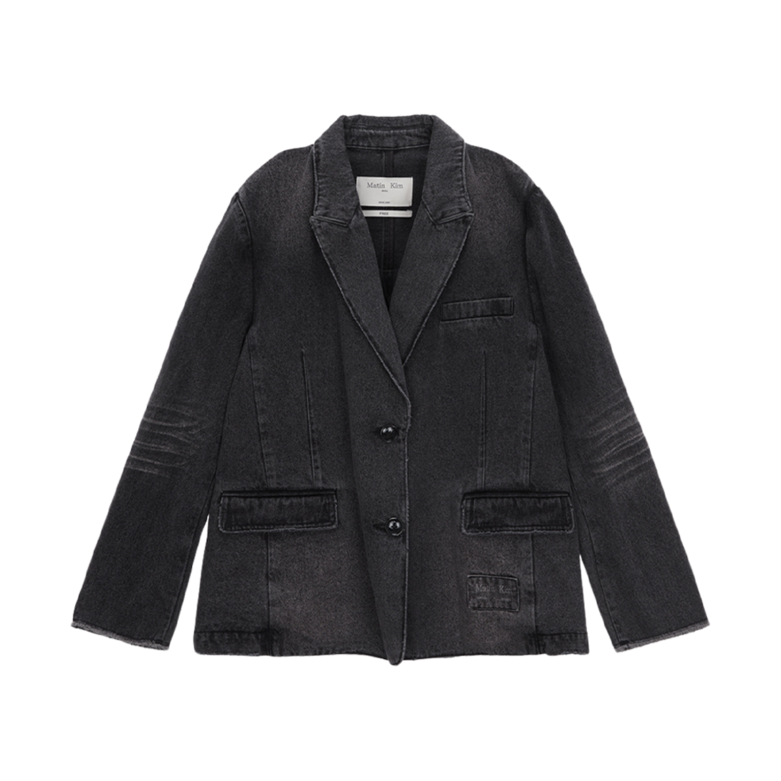 MK2377DJ003M0GY (W) Matin Kim Washed Denim Blazer Grey