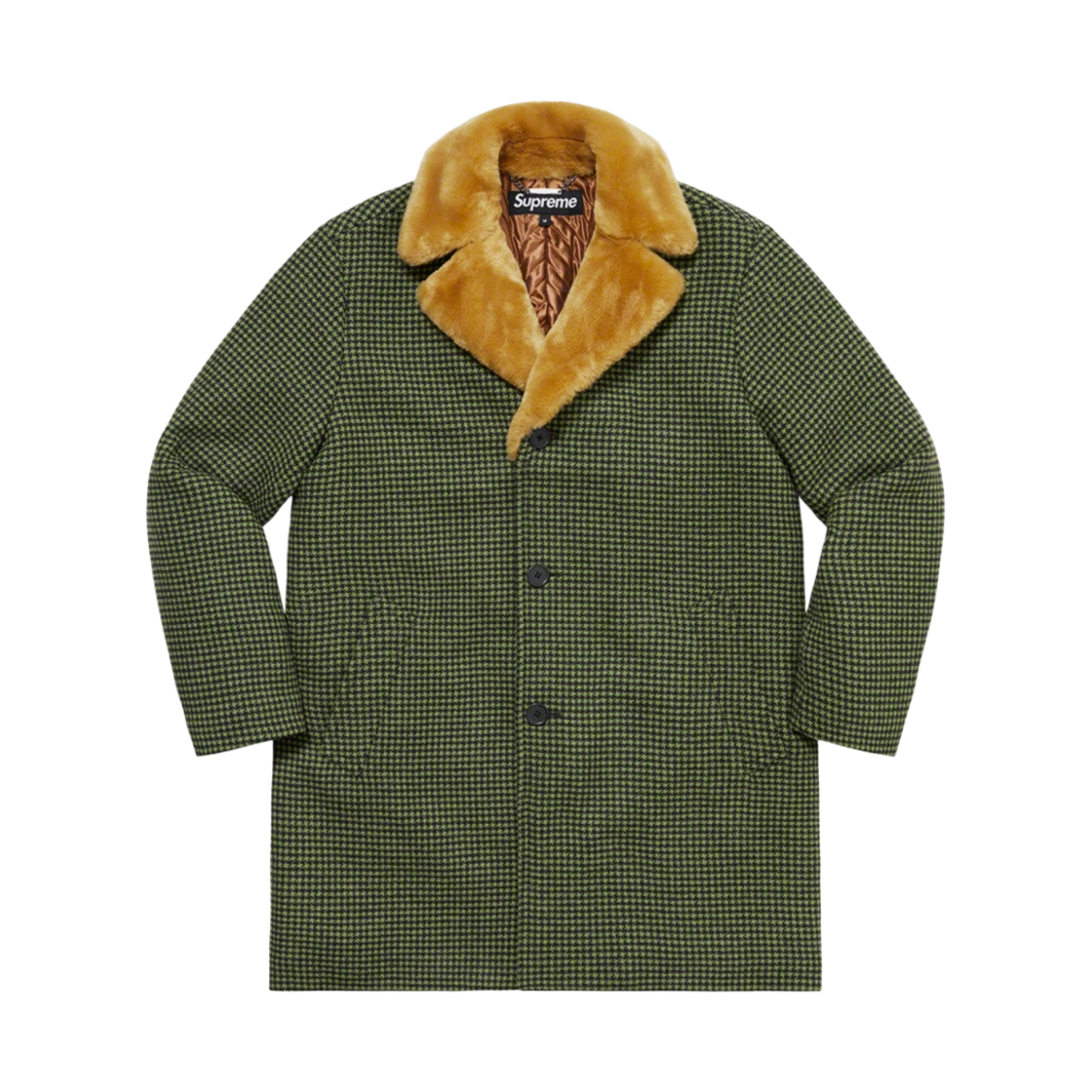 슈프림 퍼 칼라 카 코트 그린 하운드투스 - 22FW