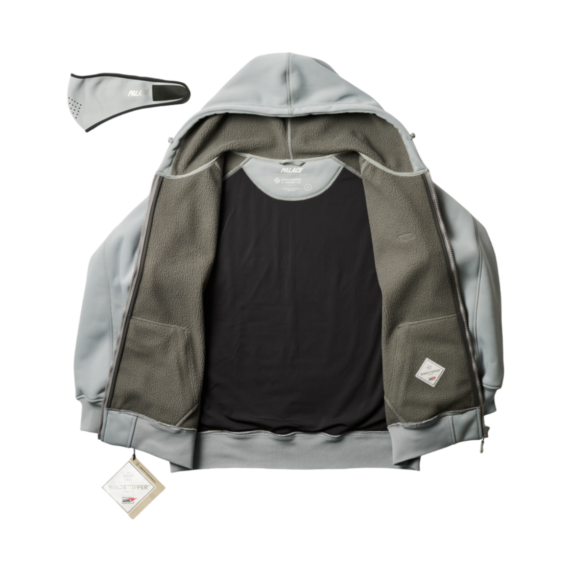 팔라스 고어텍스 윈드스토퍼 본디드 자켓 콘크리트 그레이 - 24FW(Palace Gore-Tex Windstopper Bonded Jacket Concrete Grey - 24FW) - 2