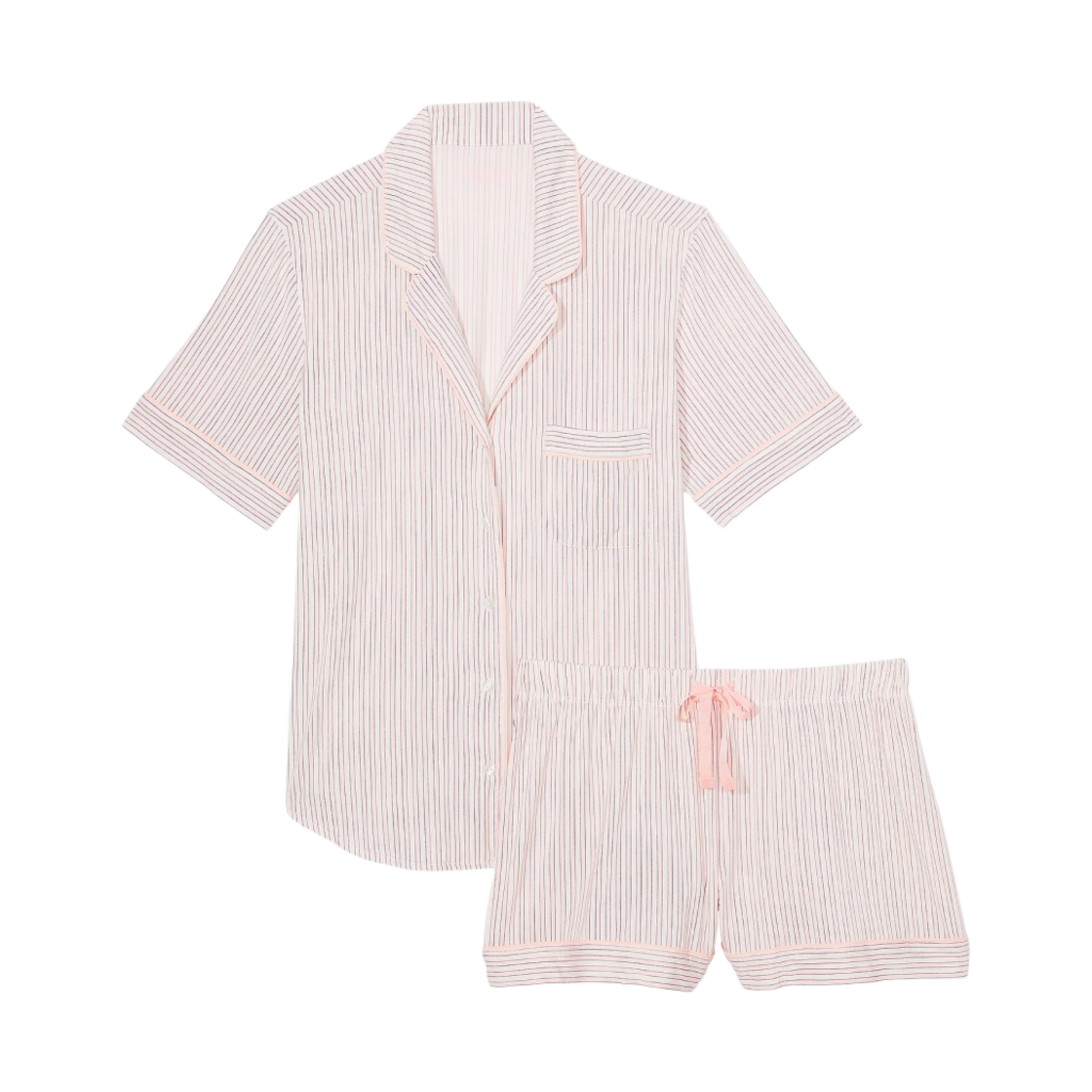 (W) 빅토리아 시크릿 모달 숏 파자마 세트 퓨어리스트 핑크 스트라이프((W) Victoria's Secret Modal Short Pajama Set Purest Pink Stripes)