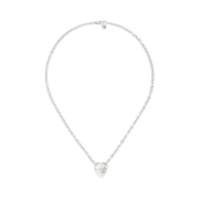 Gucci Trademark Chain Pendant Necklace Silver