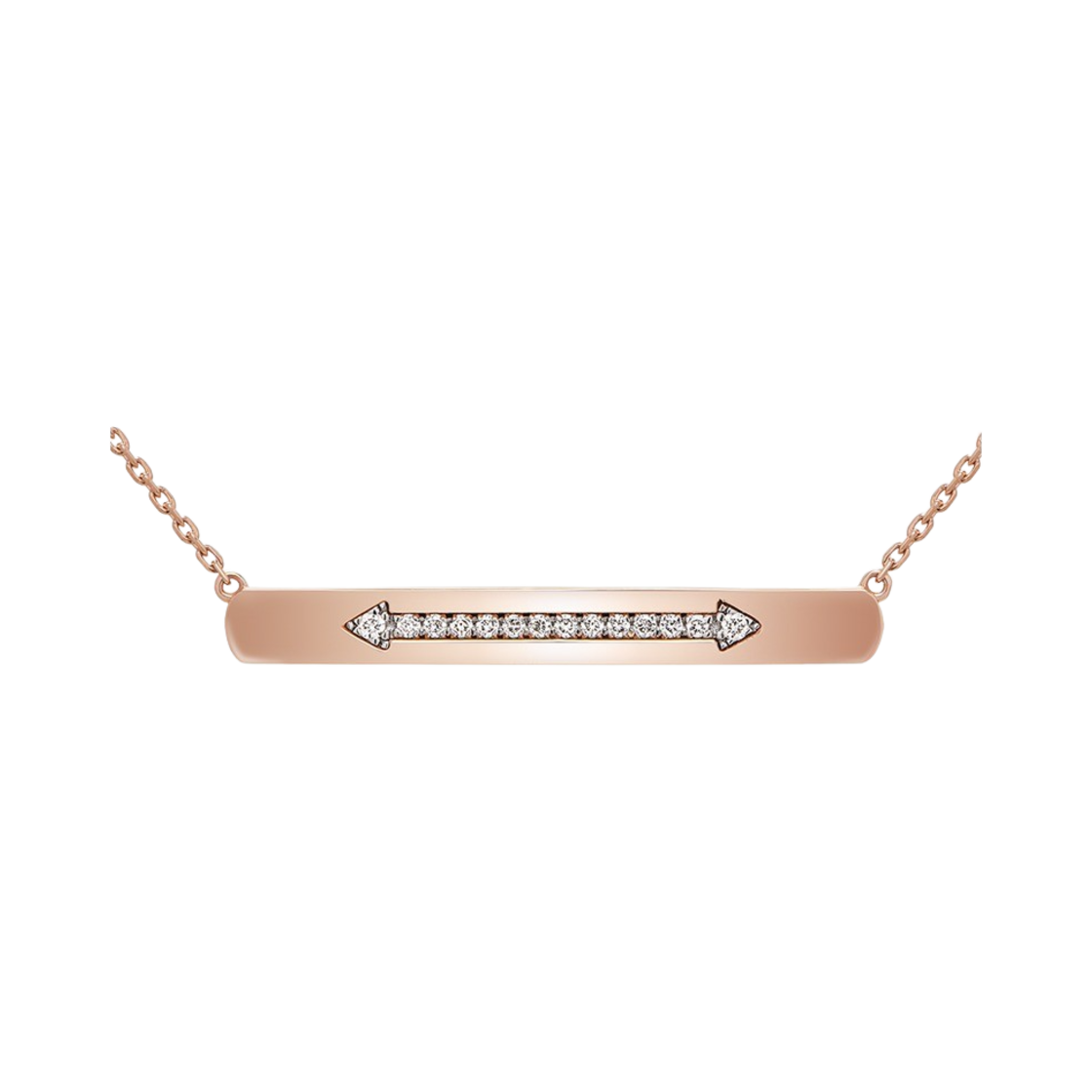 미꼬 애로우 택 네클리스 핑크 골드(Miko Arrow Tack Necklace Pink Gold)