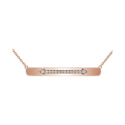 Miko Arrow Tack Necklace Pink Gold