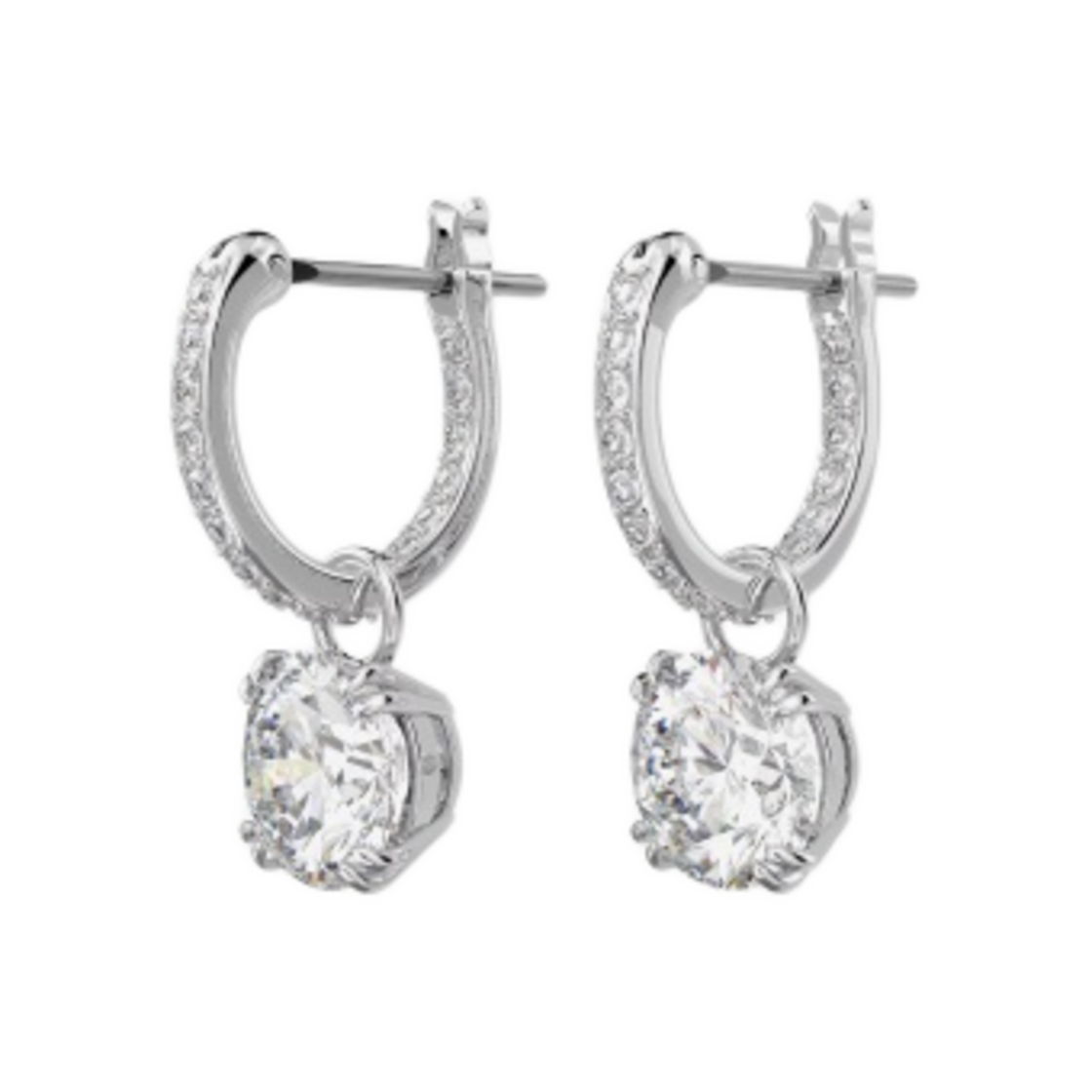 (W) 스와로브스키 콘스텔라 드롭 이어링 화이트 로듐 플래팅((W) Swarovski Constella Drop Earrings White Rhodium Plated) - 2