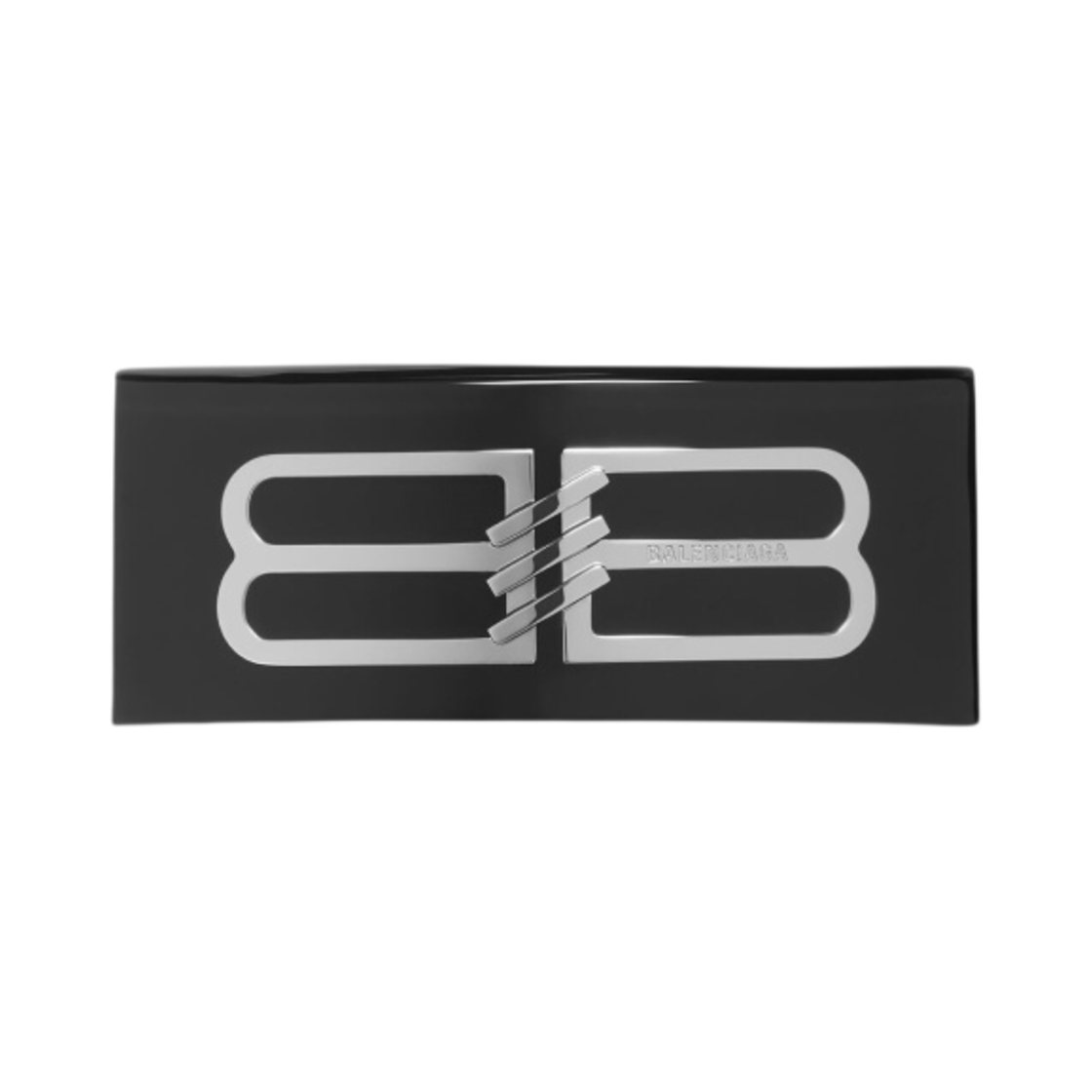 (W) 발렌시아가 BB 아이콘 헤어 클립 블랙((W) Balenciaga BB Icon Hair Clip Black) - 1