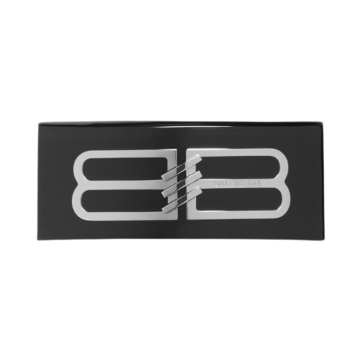 (W) Balenciaga BB Icon Hair Clip Black