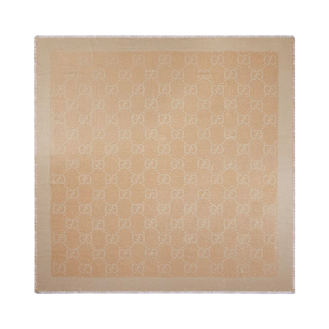 (W) 구찌 GG 라메 자카드 숄 베이지((W) Gucci GG Lame Jacquard Shawl Beige) - 1