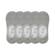 [3% 적립] Aone Minimal Plain No-Show Socks 5-Pack Gray