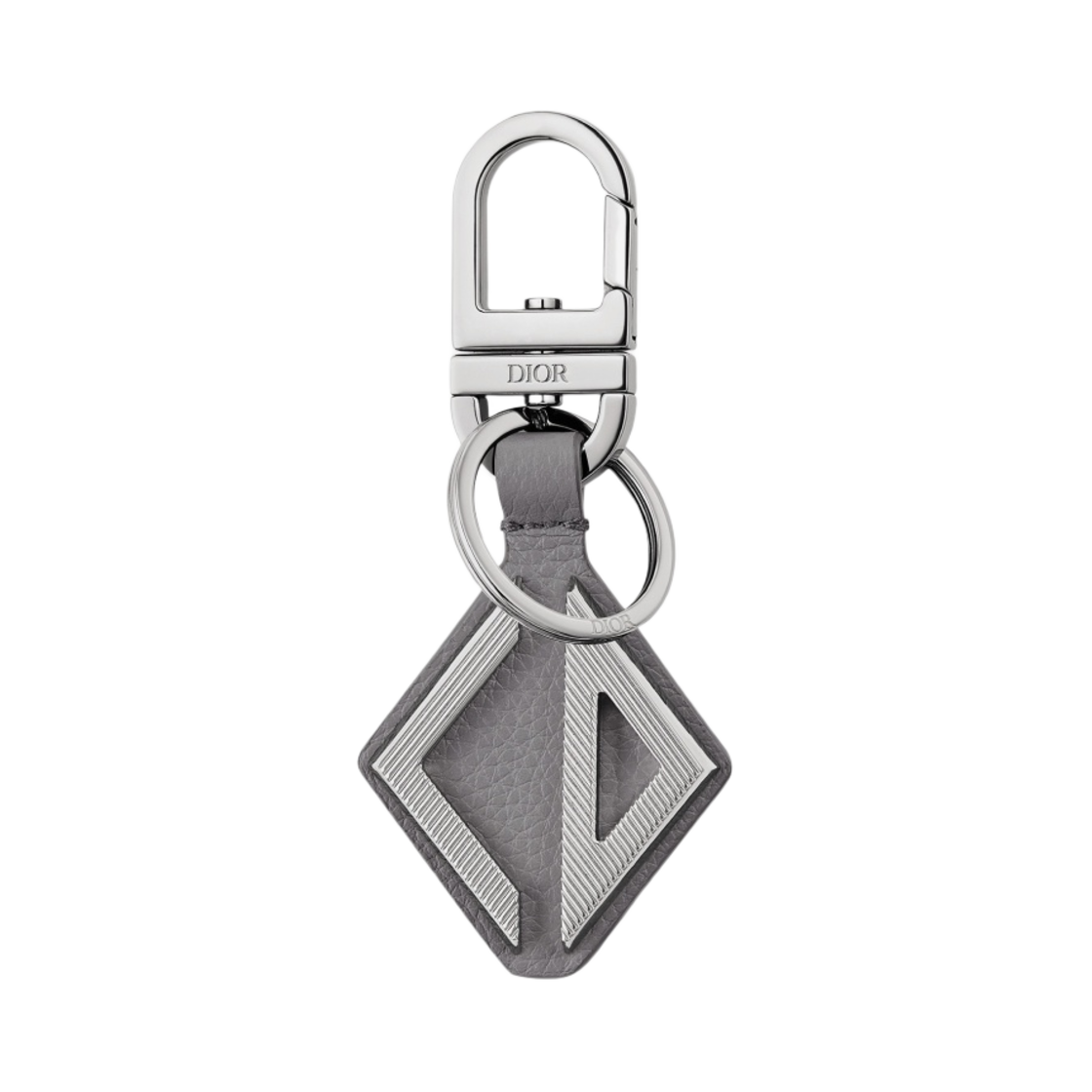 디올 D 터치 키링 디올 그레인드 카프스킨 그레이(Dior D Touch Keyring Dior Grained Calfskin  Gray) - 1