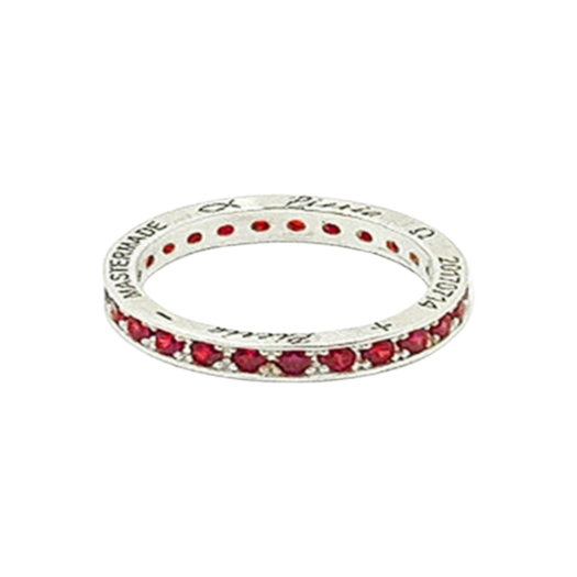 FRC5R0084SV 4 Frica Engraving Stone Ring 4 Silver
