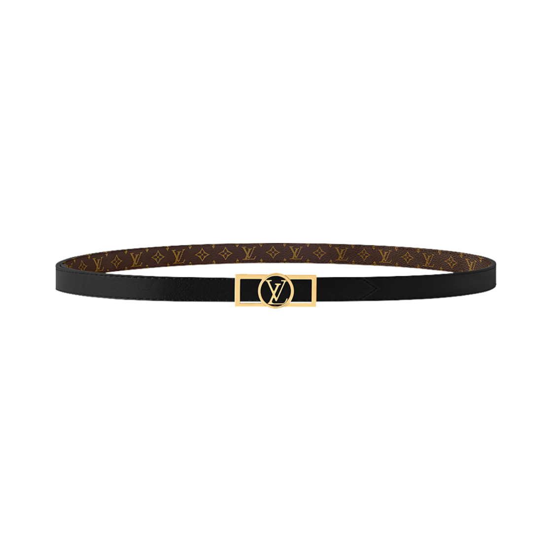 (W) 루이비통 도핀 20mm 리버시블 벨트 블랙 모노그램((W) Louis Vuitton Dauphine 20mm Reversible Belt Black Monogram) - 1
