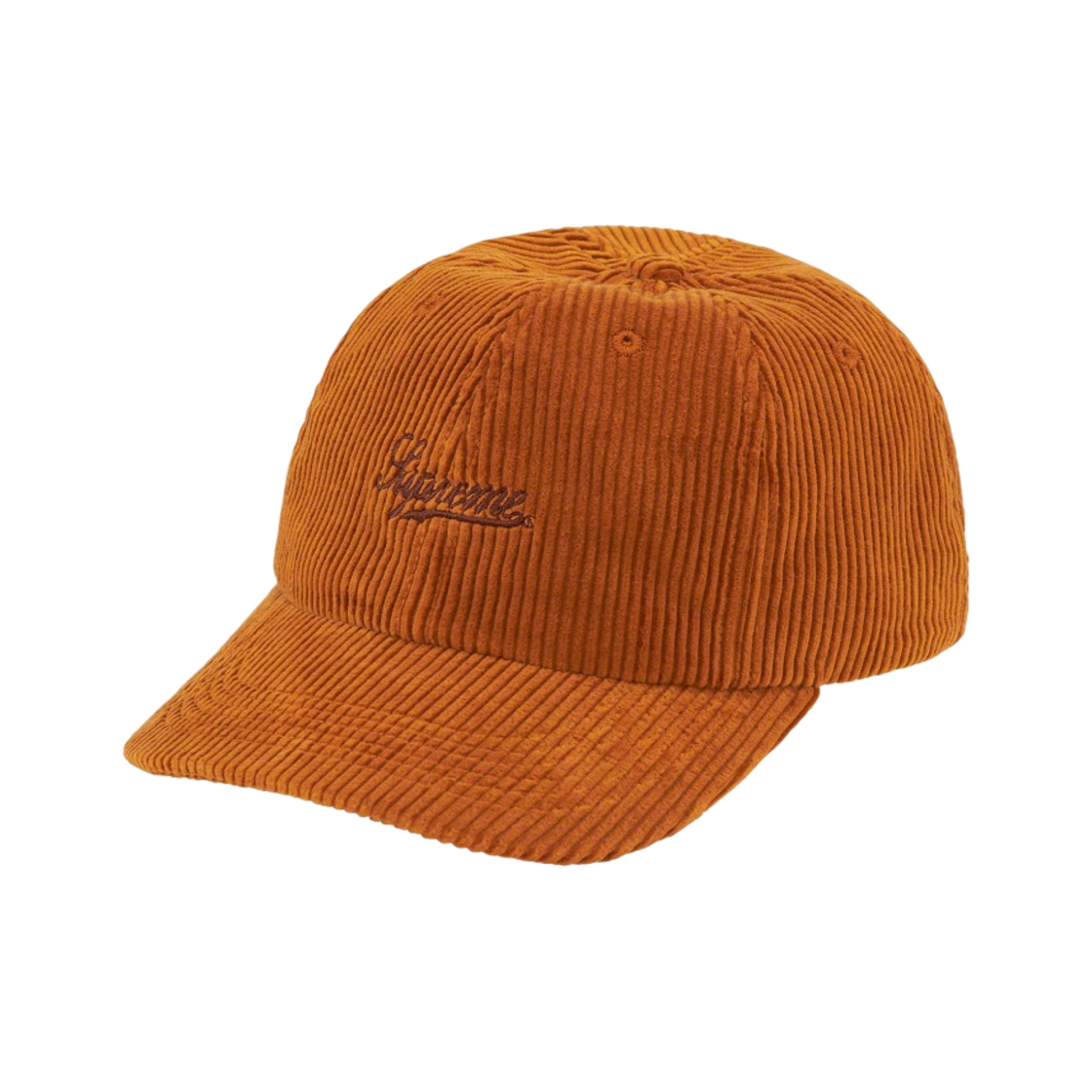 슈프림 스크립트 코듀로이 6-패널 캡 번트 오렌지 - 22FW(Supreme Script Corduroy 6-Panel Burnt Orange - 22FW) - 1