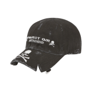 Project G/R x Mastermind Washed Crashed Cap Black