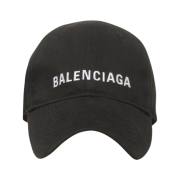 (W) Balenciaga Cap Black White