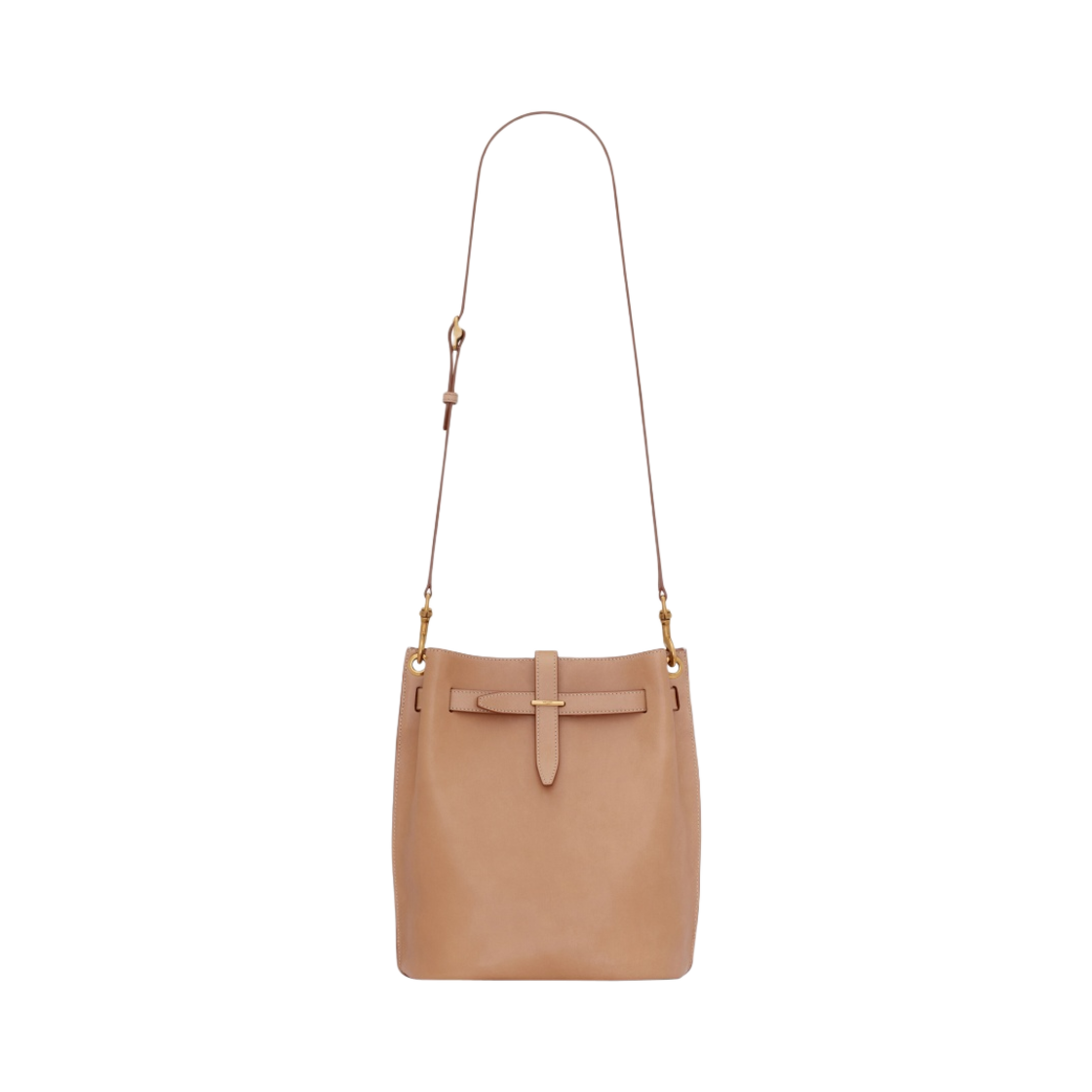 생로랑 부클 버킷 백 빈티지 베지터블 탠 레더 브라운 골드(Saint Laurent Boucle Bucket Bag in Vintage Vegetable-Tanned Leather Brown Gold) - 1