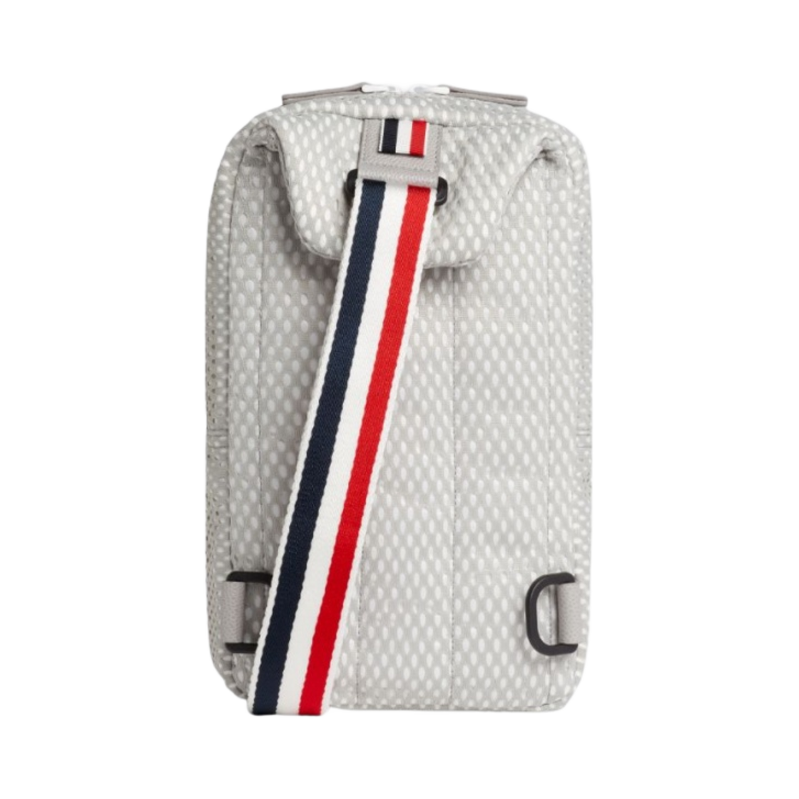 톰브라운 헤비 애슬레틱 메쉬 스트라이프 스트랩 크로스바디백 미디움 그레이(Thom Browne Heavy Athletic Mesh Stripe Strap Crossbody Bag Medium Grey) - 3
