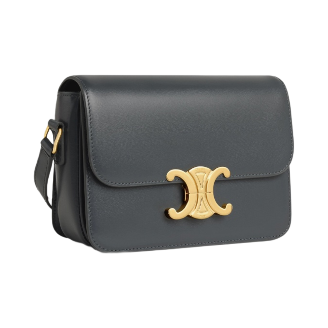 셀린느 샤이니 카프스킨 틴 트리옹프 백 슬레이트 그레이(Celine Teen Triomphe Bag in Shiny Calfskin Slate Grey) - 2