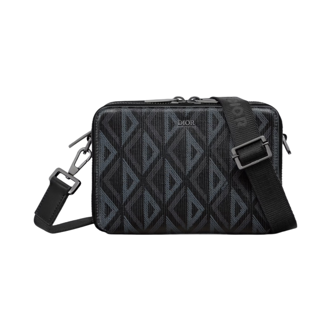 디올 파우치 스트랩 블랙 CD 다이아몬드 캔버스(Dior Pouch Strap Black CD Diamond Canvas) - 1