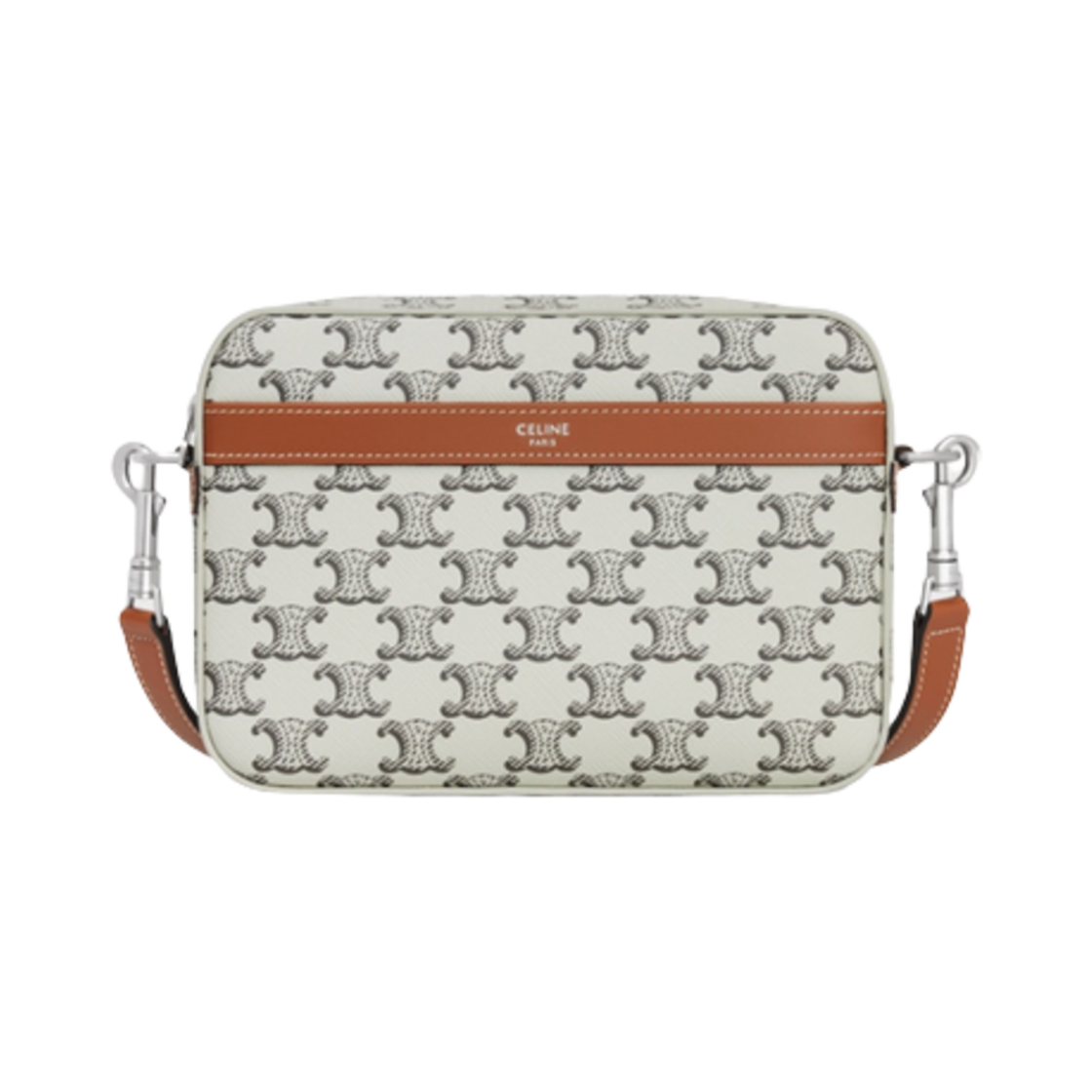 셀린느 트리옹프 캔버스 카프스킨 스몰 메신저백 탄 에크루(Celine Small Messenger Bag in Triomphe Canvas Calfskin Tan Ecru) - 1