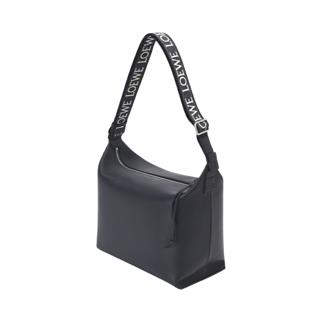 B906K70X01-5544 Loewe Cubi Crossbody Bag in Supple Smooth Calfskin Jacquard Deep Navy