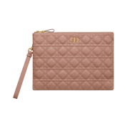 Dior Large Caro Daily Pouch Supple Cannage Calfskin Blush