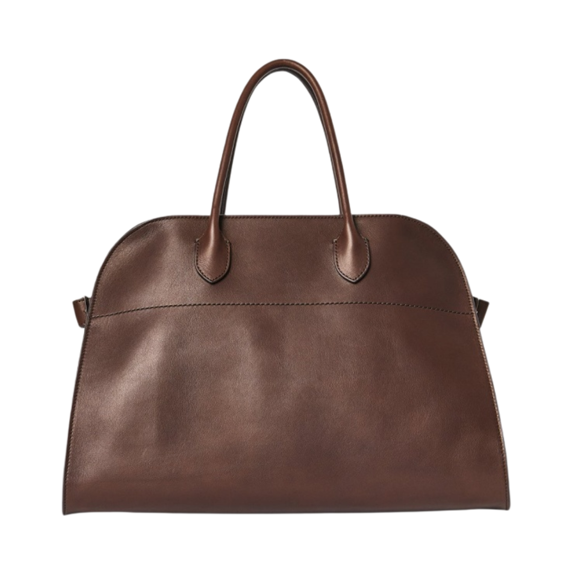 W1255L72DPBP The Row Soft Margaux 15 Bag in Leather Deep Brown