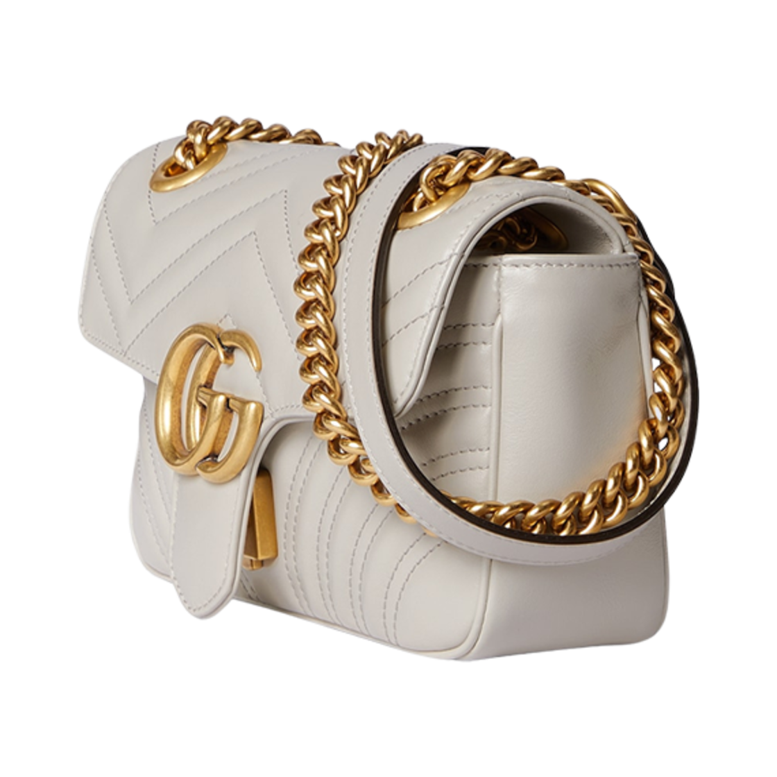 구찌 GG 마몽 마틀라세 미니백 라이트 베이지 레더(Gucci GG Marmont Matelasse Mini Bag Light Beige Leather) - 1