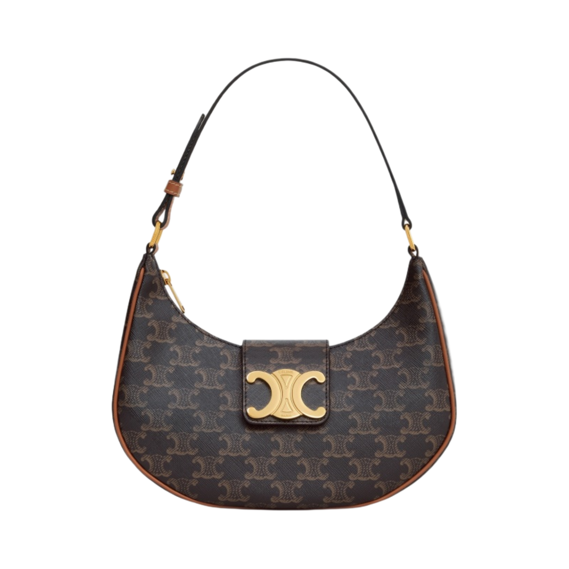 셀린느 트리옹프 캔버스 체인 박스 트리옹프 백 탄(Celine Chain Box Triomphe Bag in Triomphe Canvas Tan) - 1
