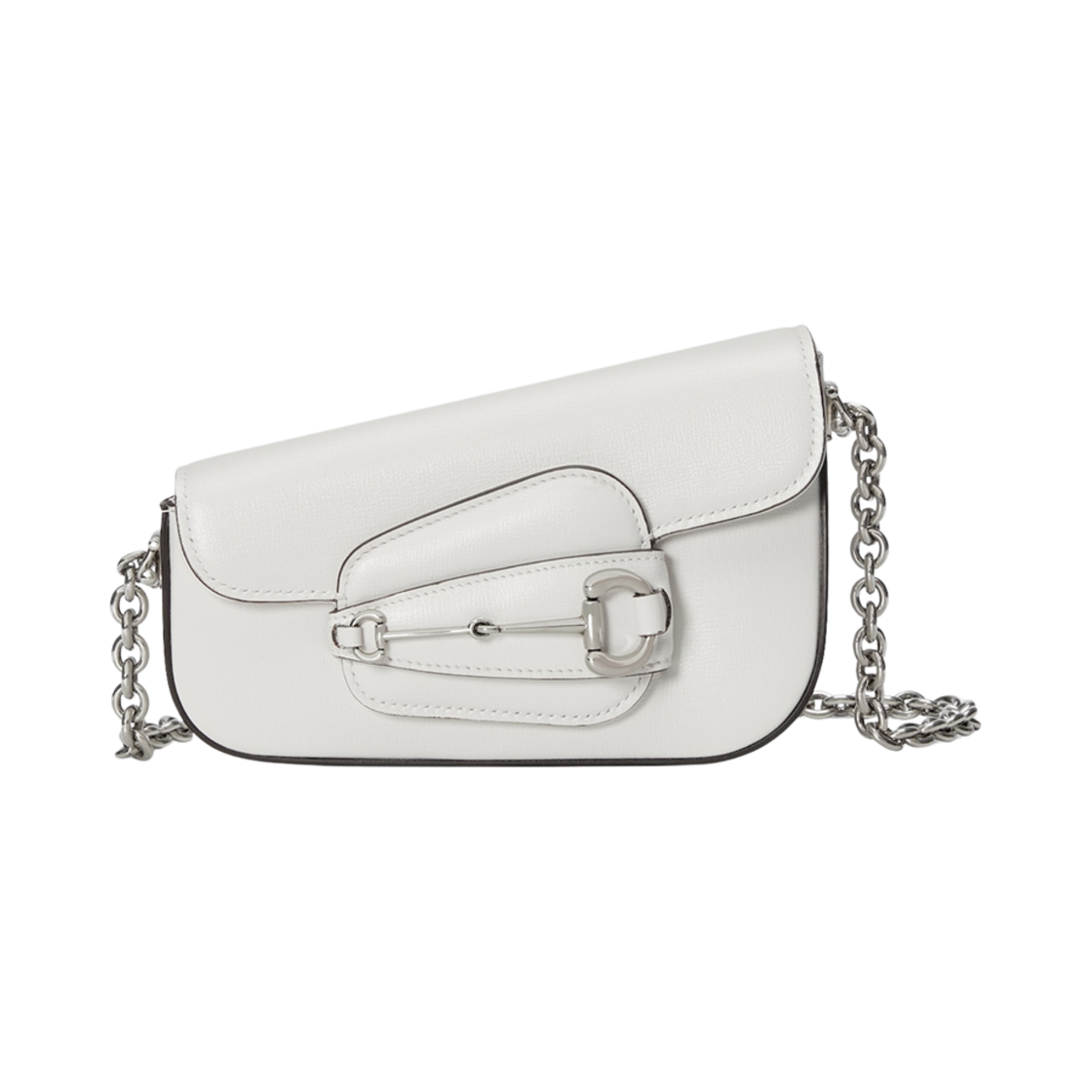 774209-1DB0N-9014 Gucci Horsebit 1955 Mini Shoulder Bag White Leather