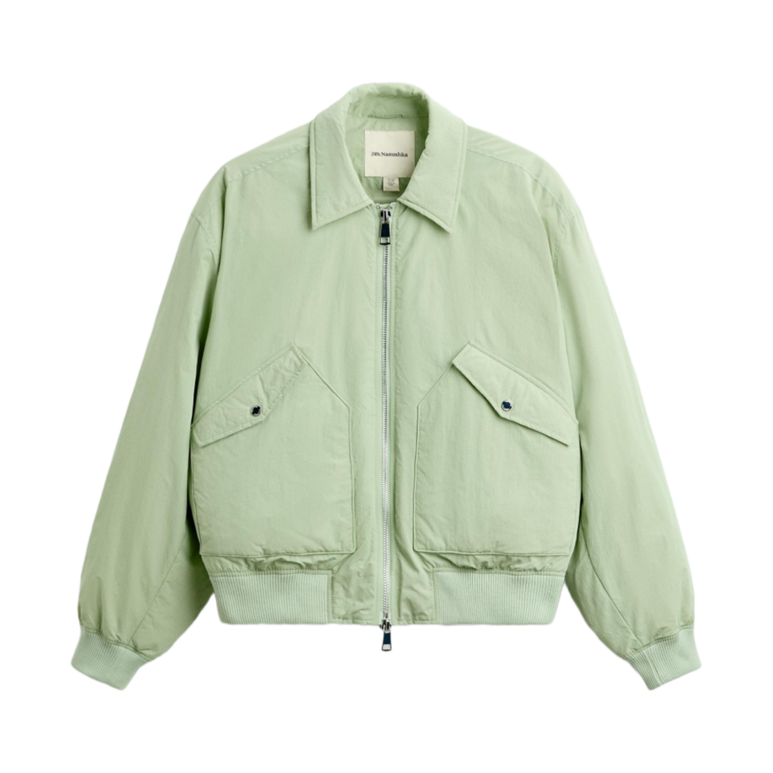 자라 x 나누시카 패디드 봄버 자켓 씨 그린(Zara x Nanushka Padded Bomber Jacket Sea Green)
