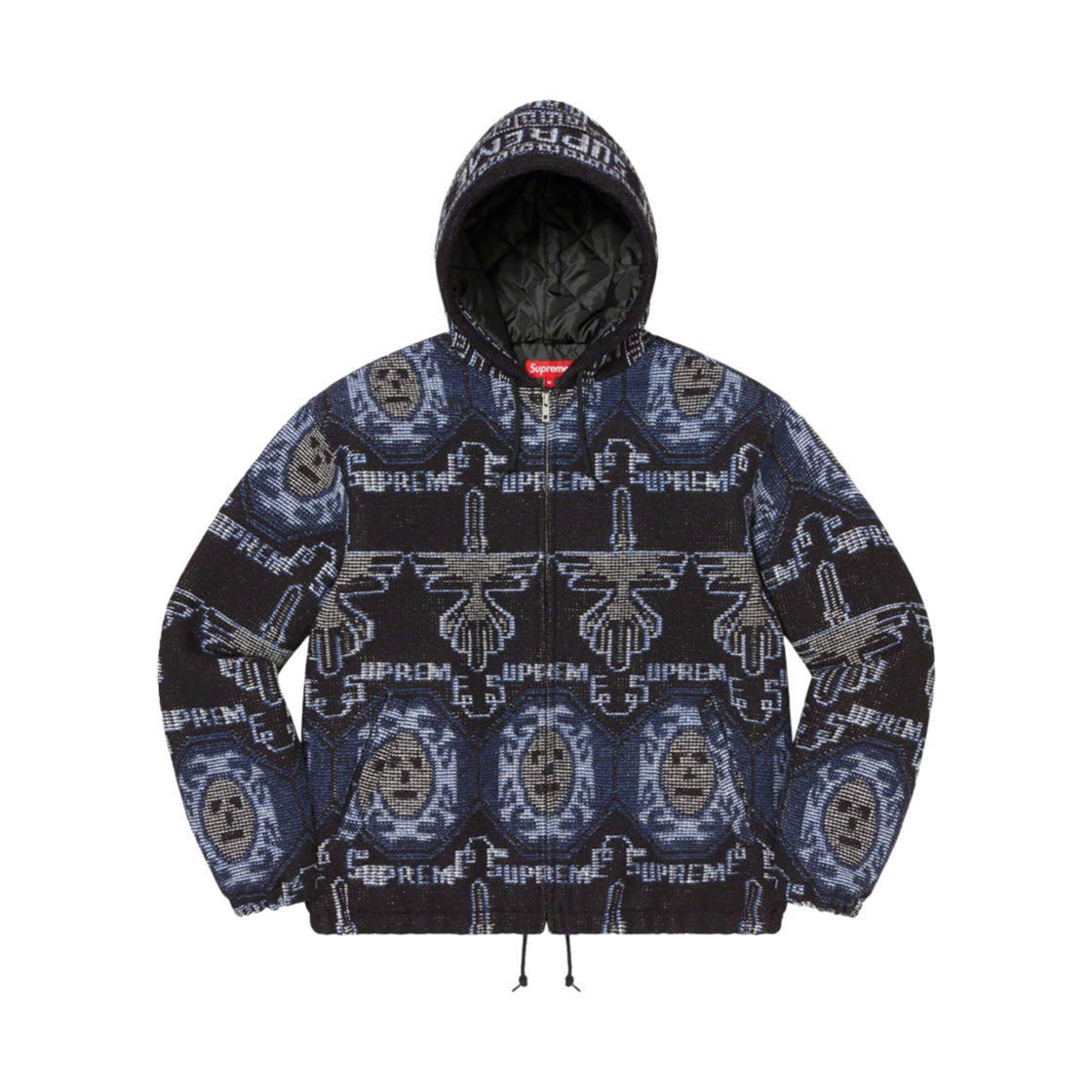 슈프림 우븐 후드 자켓 블루 - 22FW(Supreme Woven Hooded Jacket Blue - 22FW) - 1