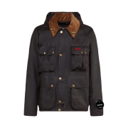 C.P. Company x Barbour Creel Wax Jacket Brown