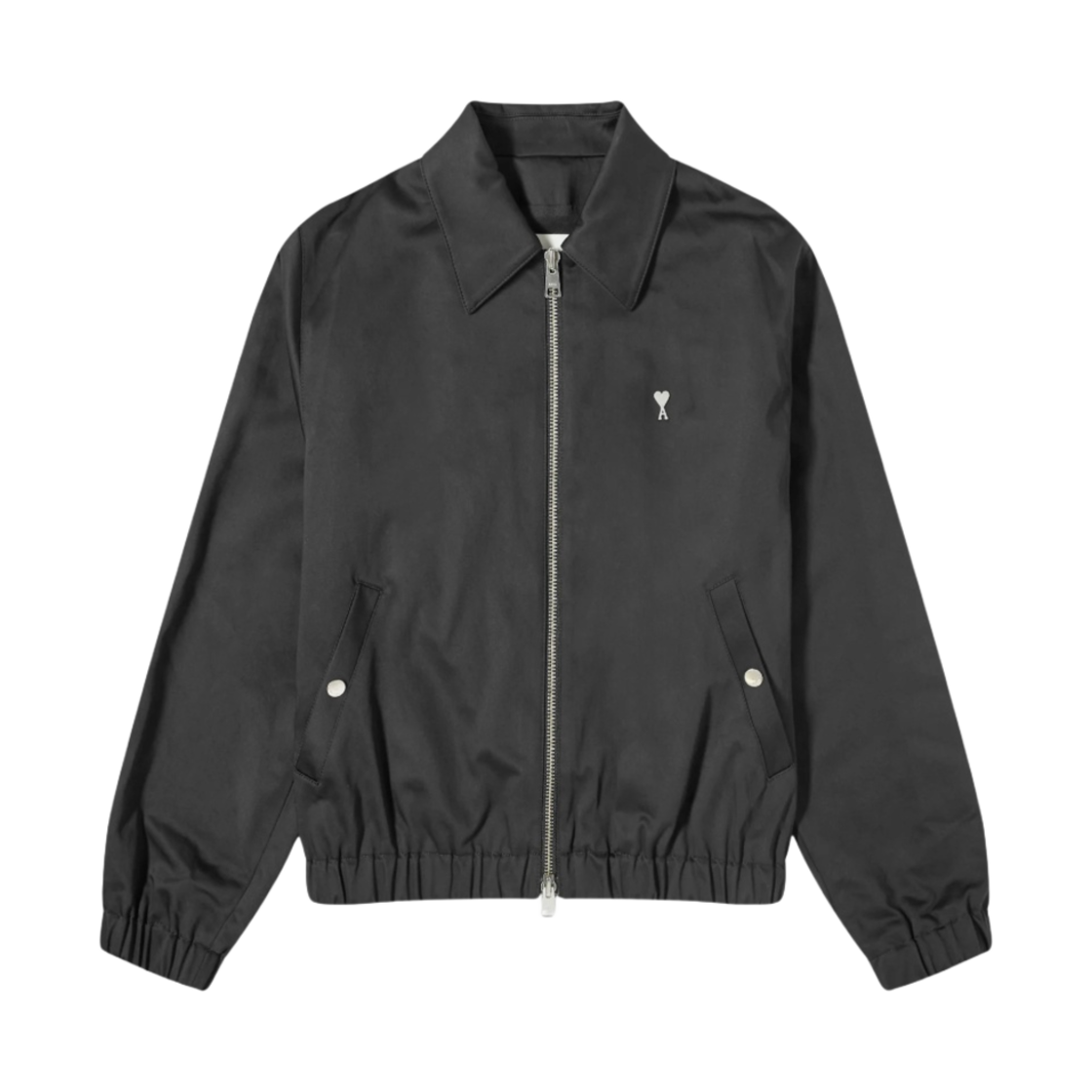 아미 스몰 하트 로고 스터드 봄버 자켓 블랙(AMI de Coeur Stud Heart Bomber Jacket Black)