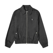 AMI de Coeur Stud Heart Bomber Jacket Black