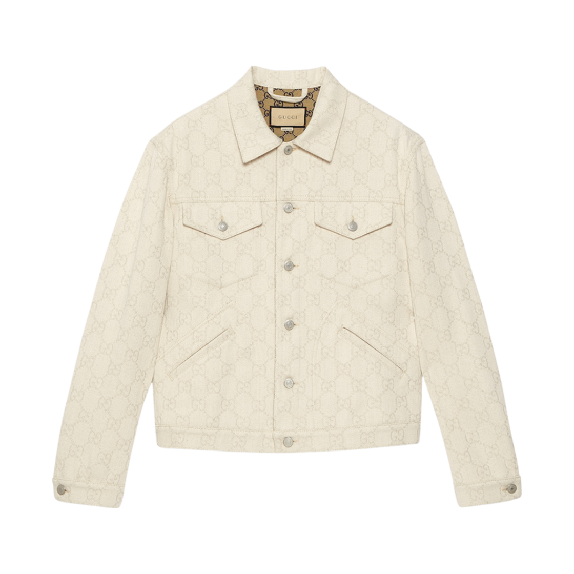 구찌 GG 코튼 자카드 자켓 아이보리(Gucci GG Cotton Jacquard Jacket Ivory) - 1
