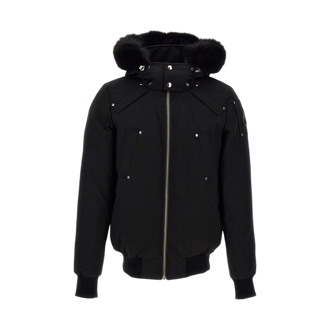 MK2000MB291/MK8680MBKMK291 Moose Knuckles Ballistic Bomber Black Fox Fur Black