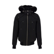 Moose Knuckles Ballistic Bomber Black Fox Fur Black