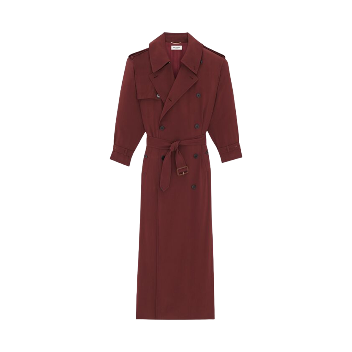 (W) 생로랑 트렌치 코트 트윌 버건디