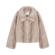 Haveless Mila Faux Fur Jacket Beige